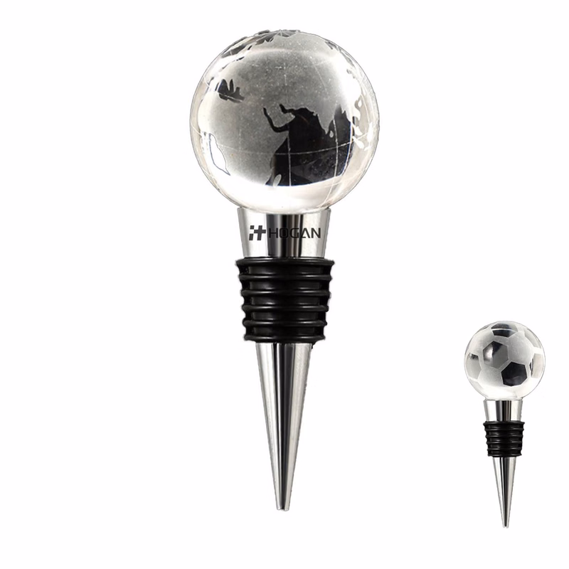 Glass Globe Design Wine Bottle Stopper