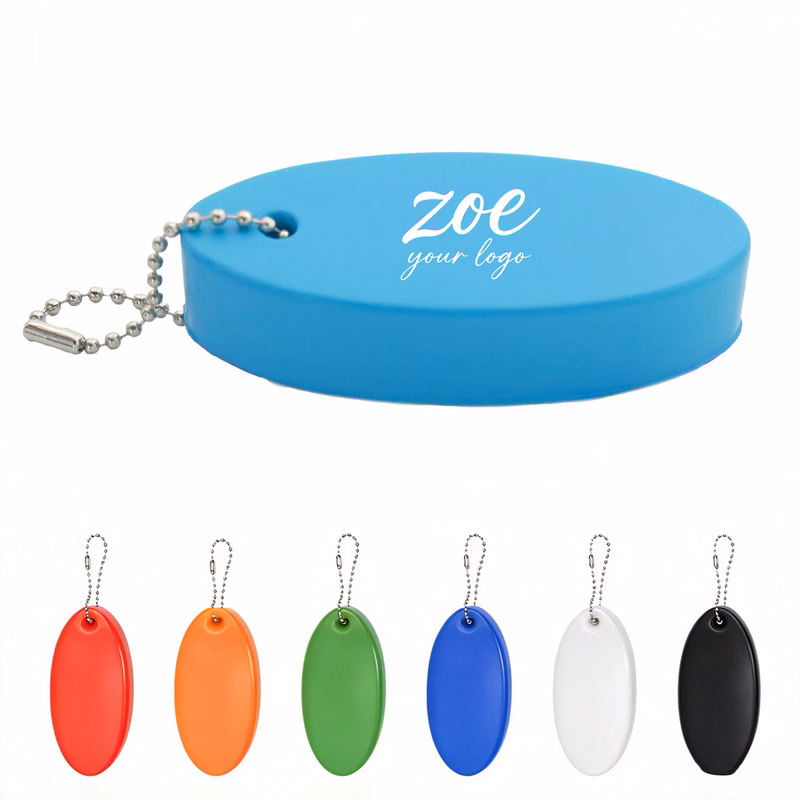 PU Oval Foam Floating Keychain