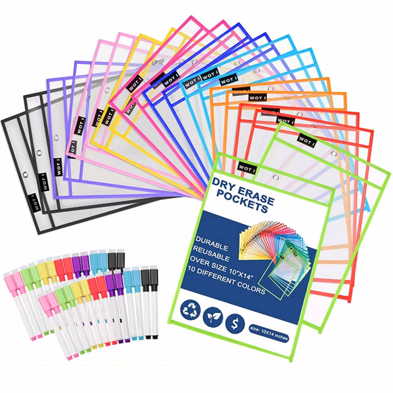 Dry Erase Pockets With Pens