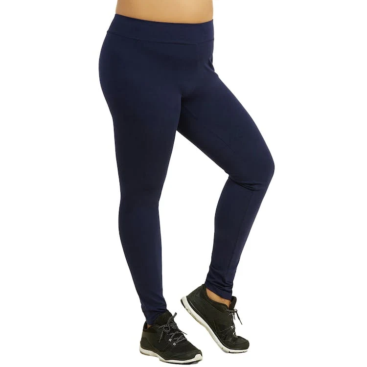 Women's Plus Size Cotton Leggings - XL-3XL Navy 1