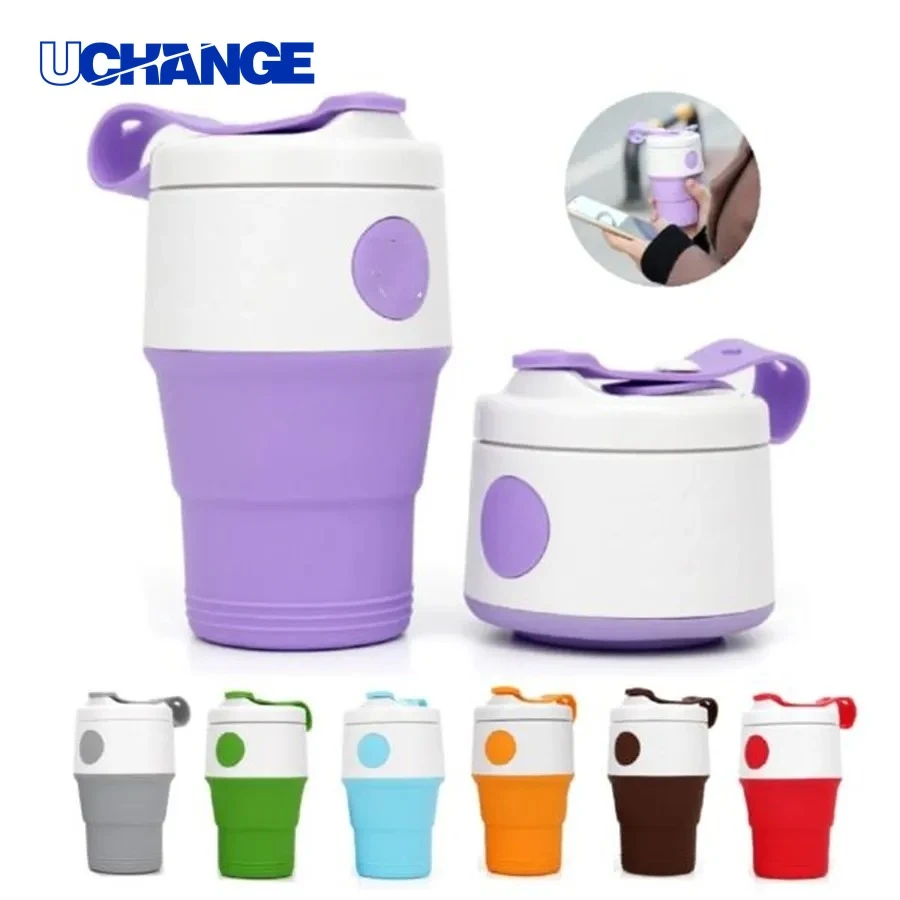 13oz Silicone Foldable Coffee Cup for Commuting & Travel 1