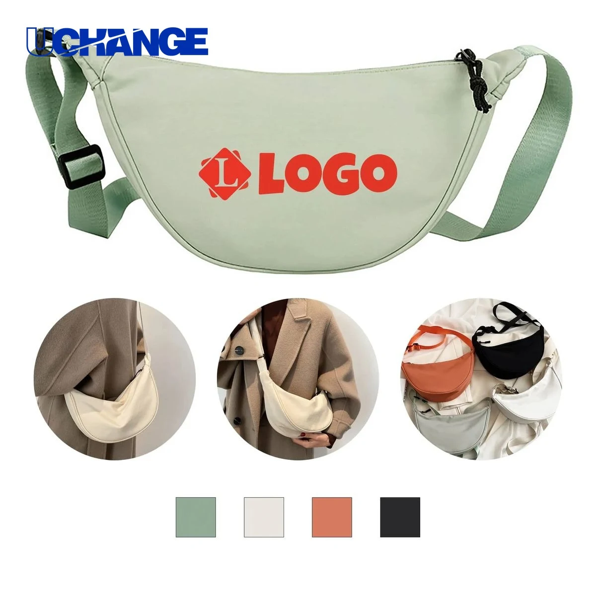 Compact Nylon Shoulder Bag Organizer 1
