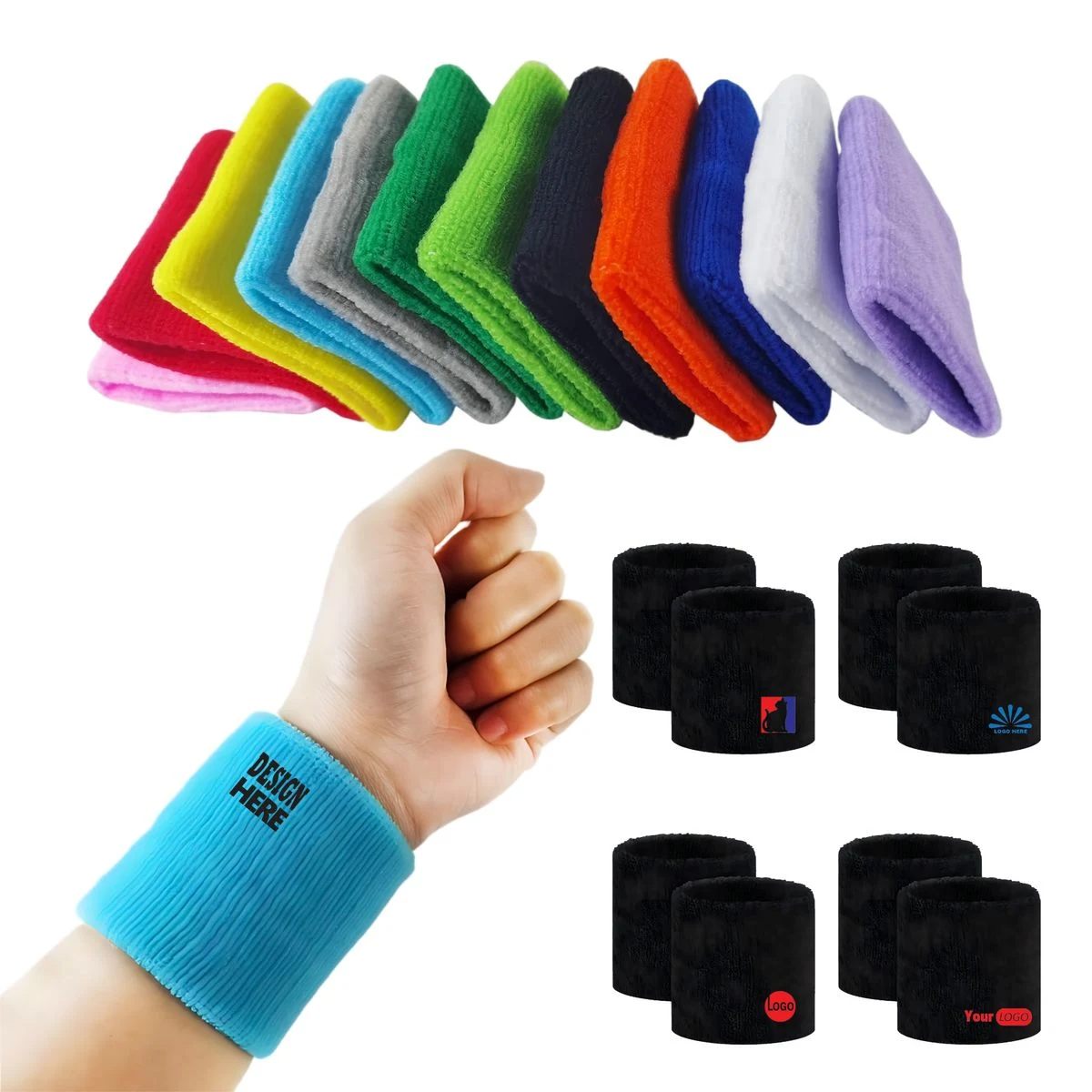 Custom Solid Color Sport Silicone Wristbands 1