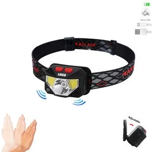 Portable Induction Headlamp Elastic Band Adjustable Design Sensor Activated 1
