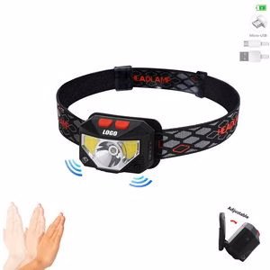 Portable Induction Headlamp Elastic Band Adjustable Design Sensor Activated