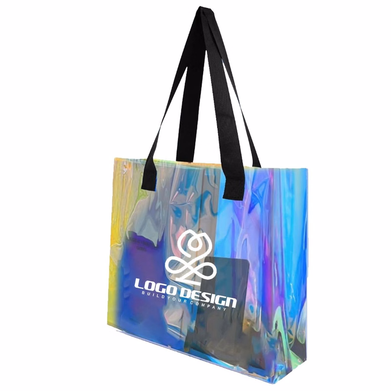 Holographic PVC Plastic Clear Tote Bag