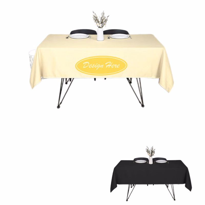 Elegant Wrinkle-Free Polyester Tablecloth, Easy-Care & Durable