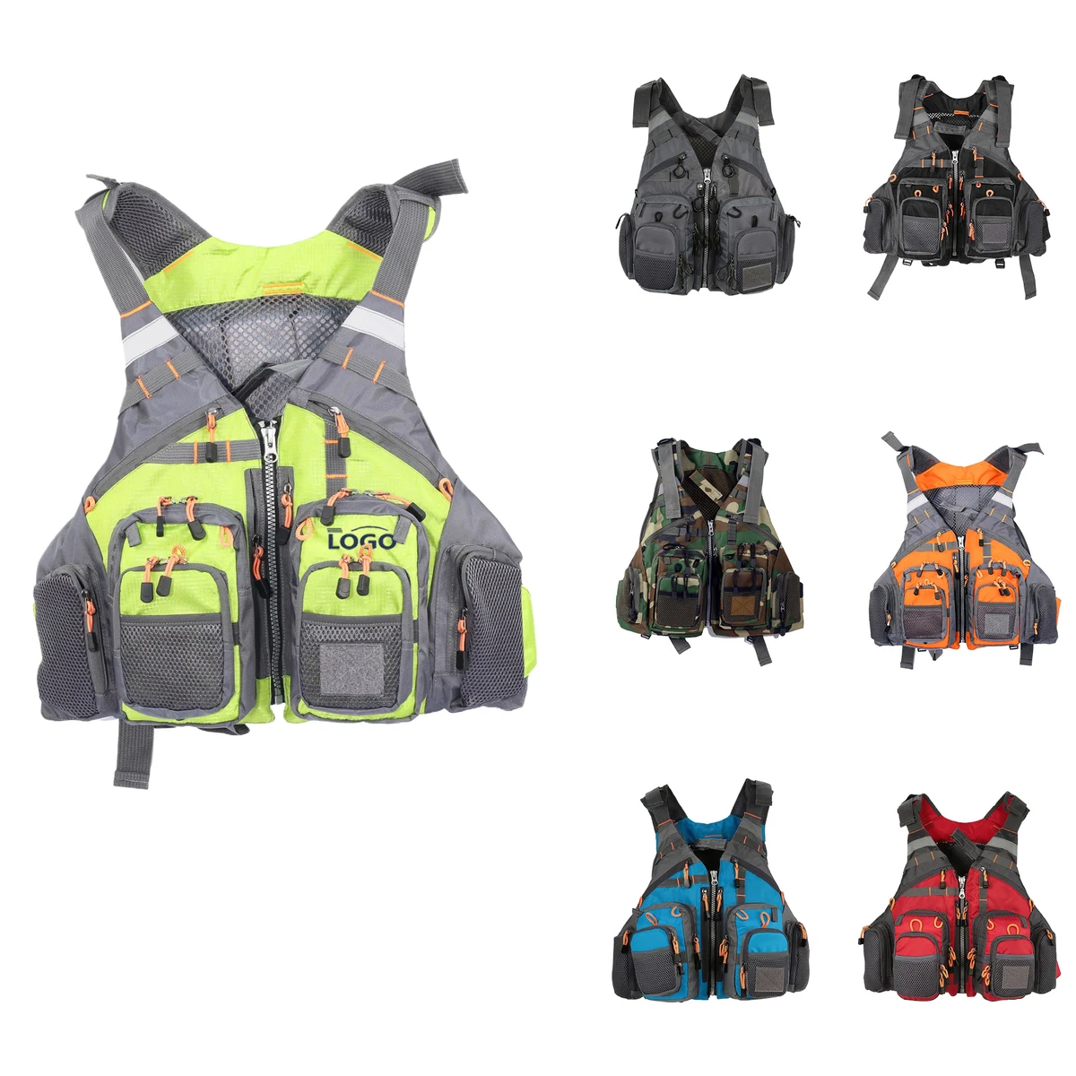 Adjustable Multi-Pocket Life Vest With Floatation 1