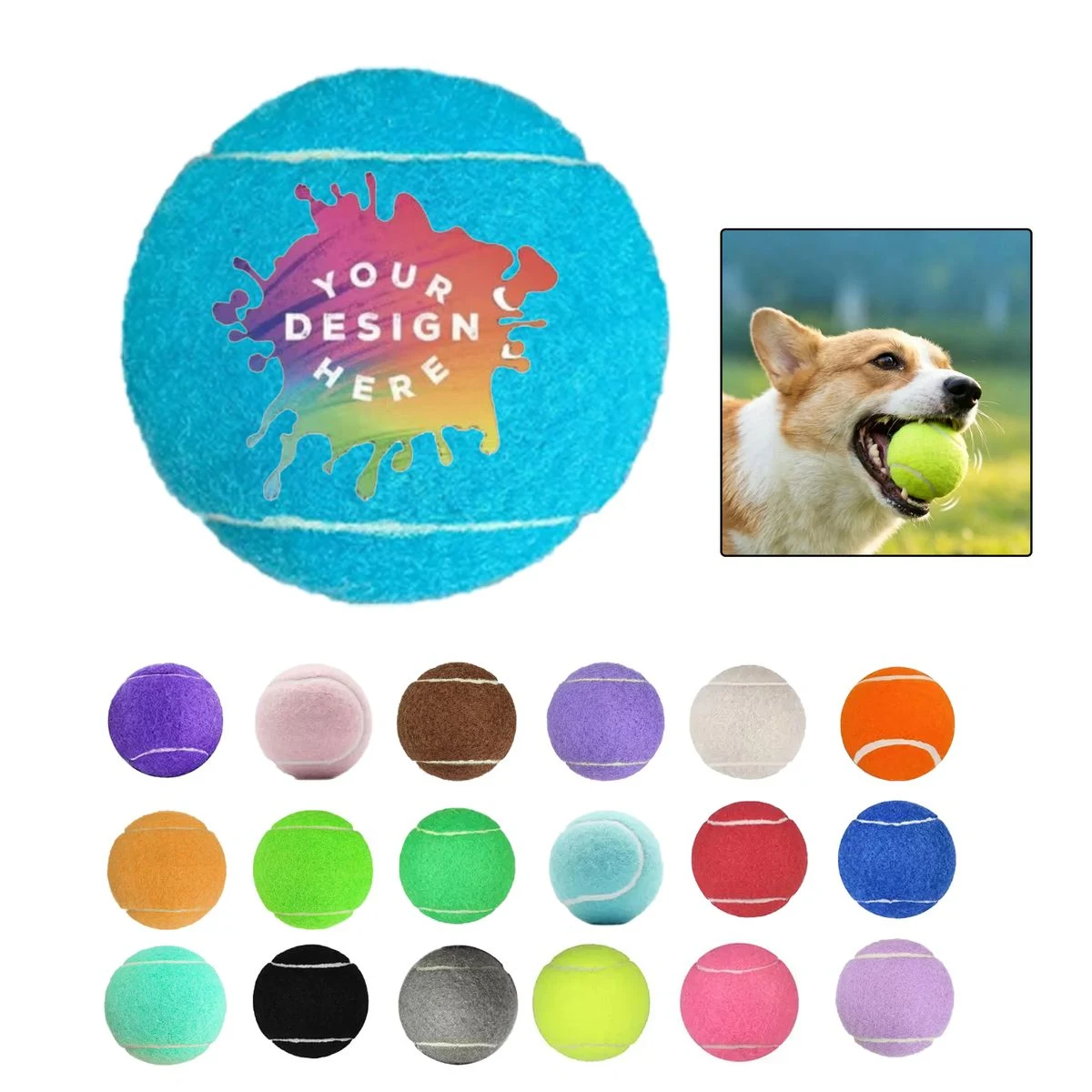 Full Color Pet Tennis Ball 1