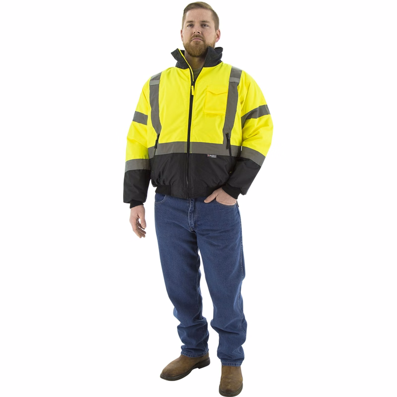 Majestic Hi-Viz Waterproof Jacket with Quilted Liner, ANSI 3
