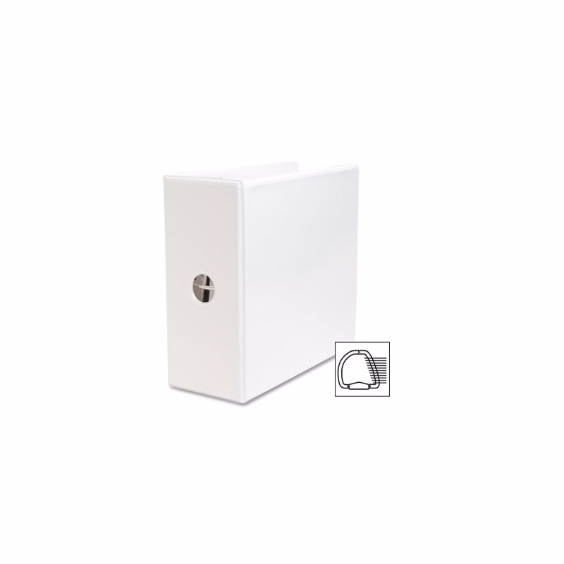 5" 3-Ring Binders - White D Rings View Covers
