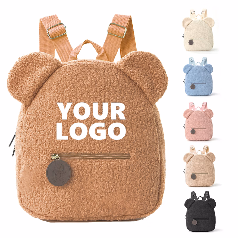 Plush Bear Ear Kids Backpack