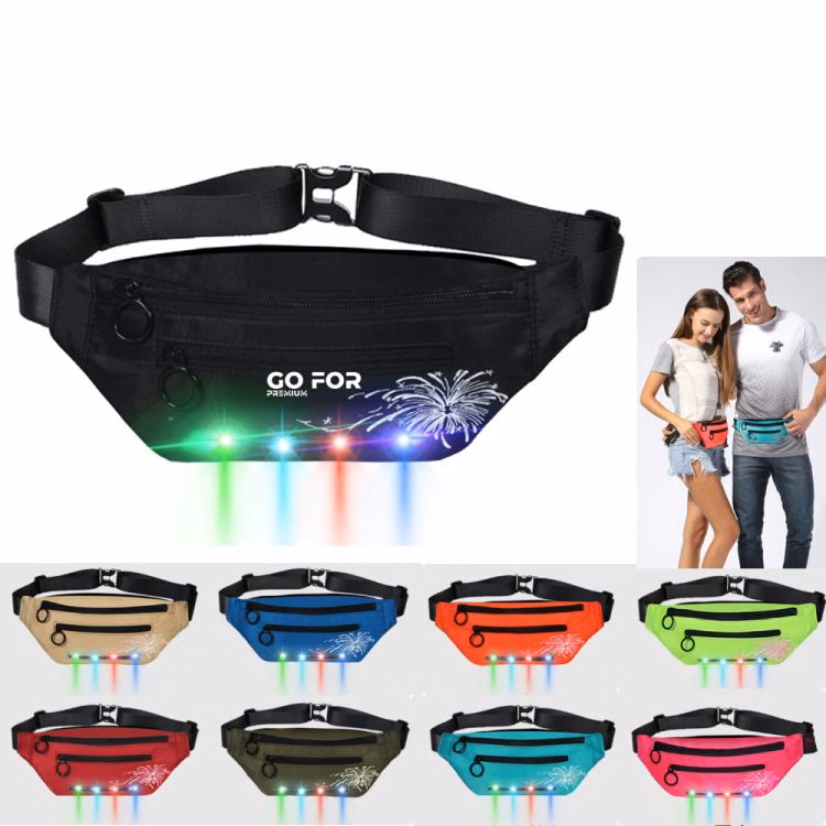 Fashion LED Flashing Waist Bag for Sports & Night Activity