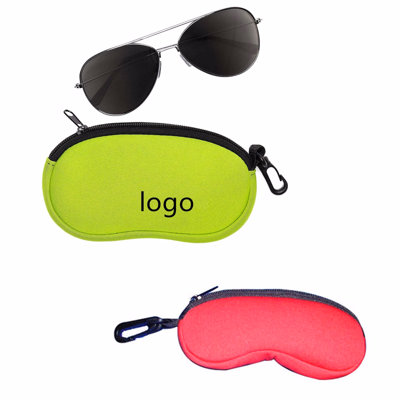 Neoprene Zipper Eyeglass Case with Belt Clip