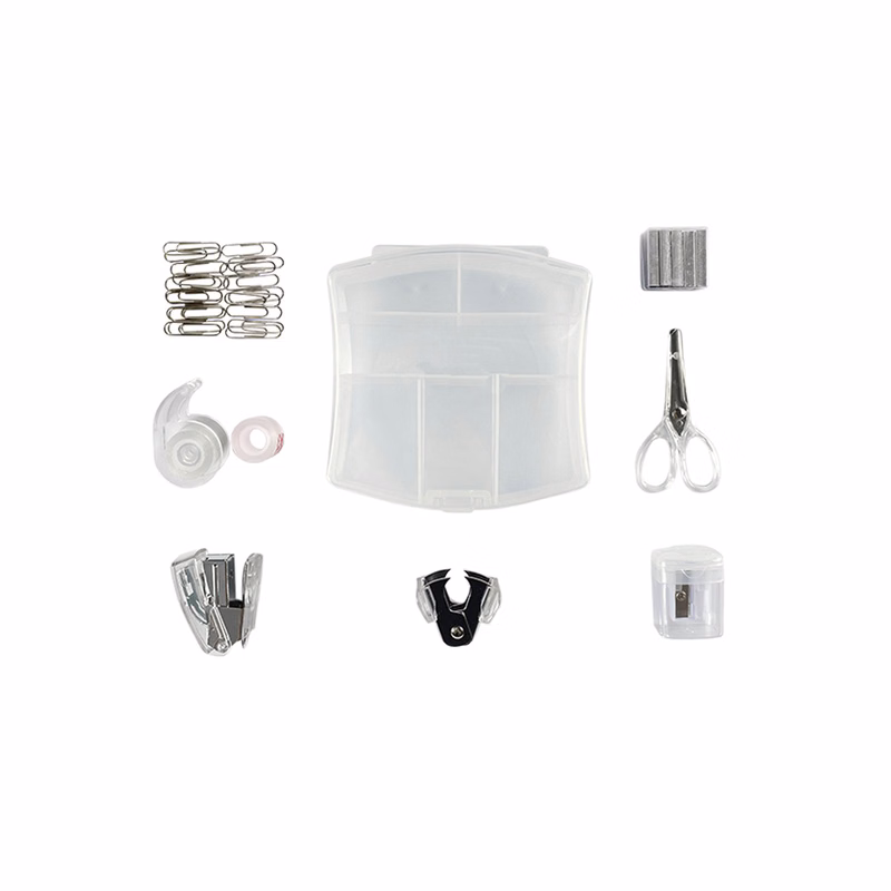 Clear Mini Office Supply Kit Portable Case