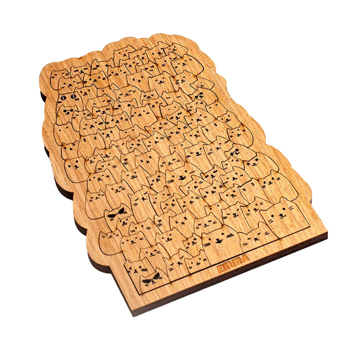 Hundred Cats Wooden Puzzle Toy 100 Pieces 1