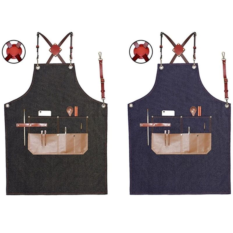 Multi Pocket Denim Apron 1