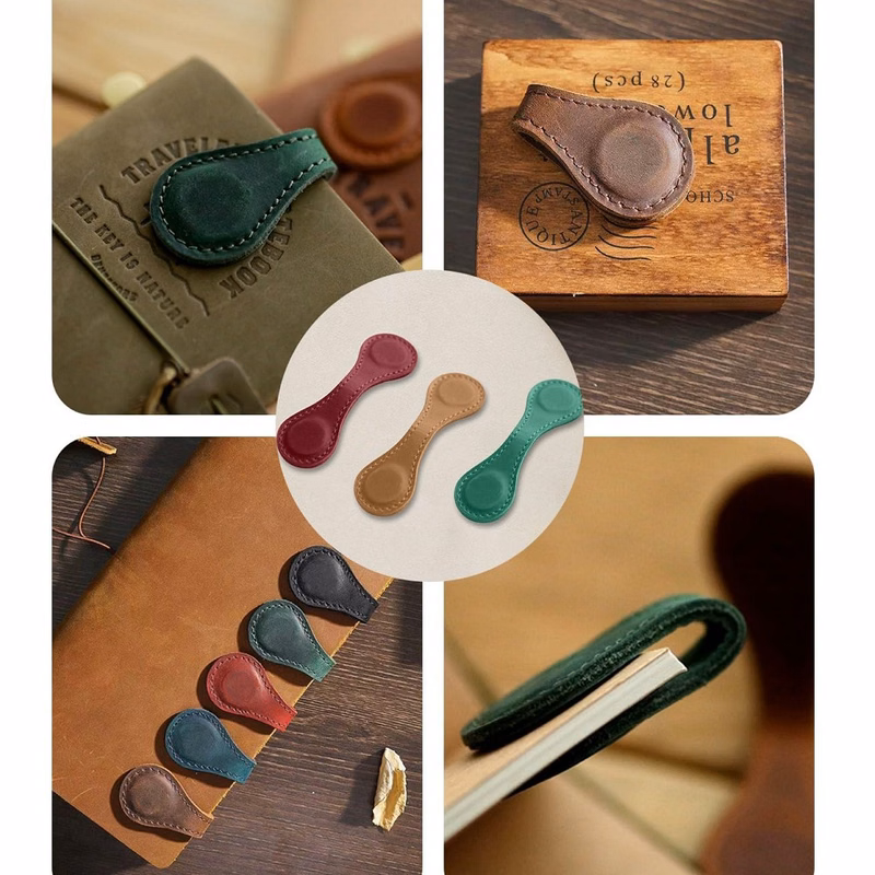 PU Leather Magnetic Bookmark