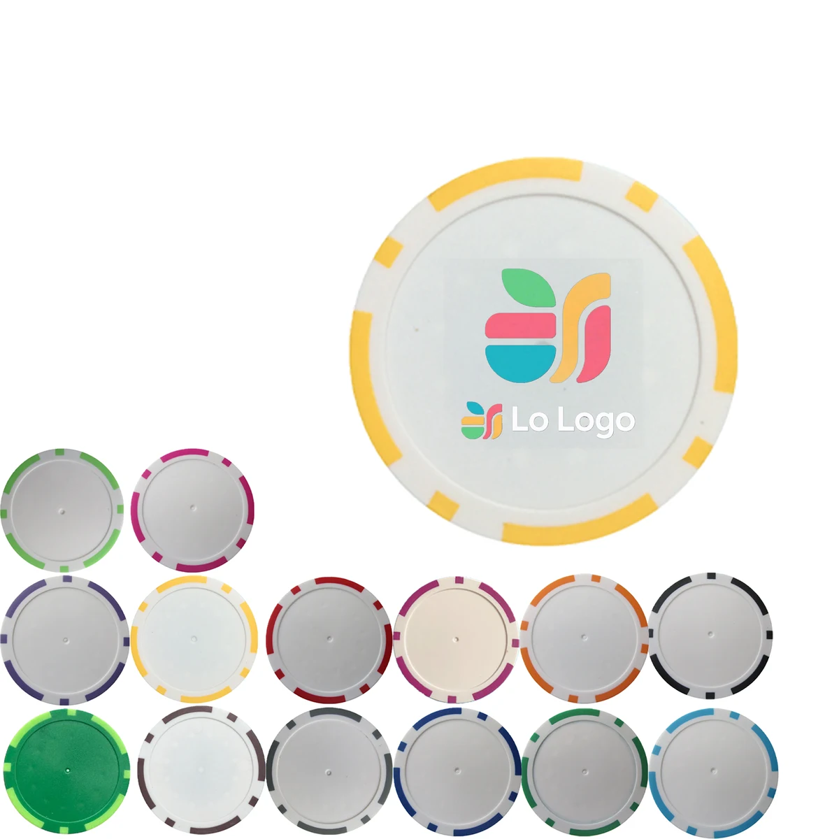 MOQ 50 Striped Blank Poker Chips MOQ 50 1