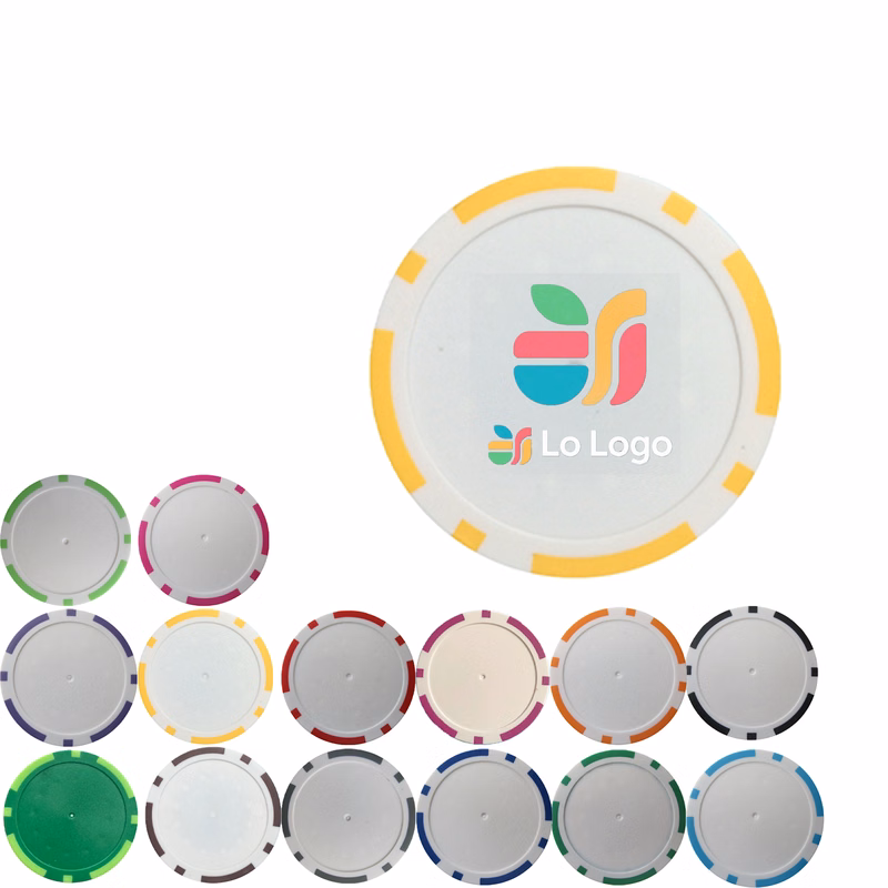 MOQ 50 Striped Blank Poker Chips MOQ 50