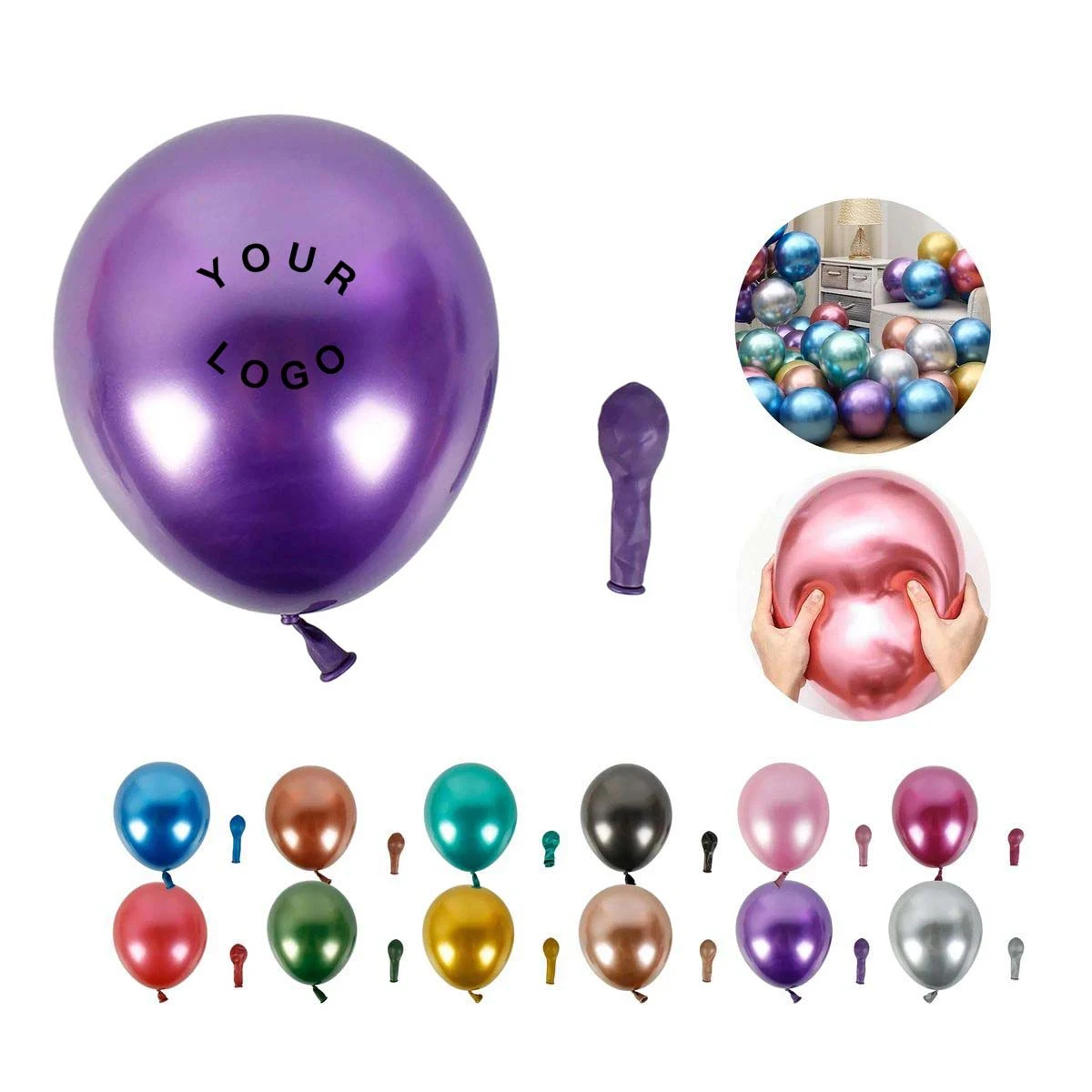 Metallic 12 Inch Latex Balloons for Party Decorations 1