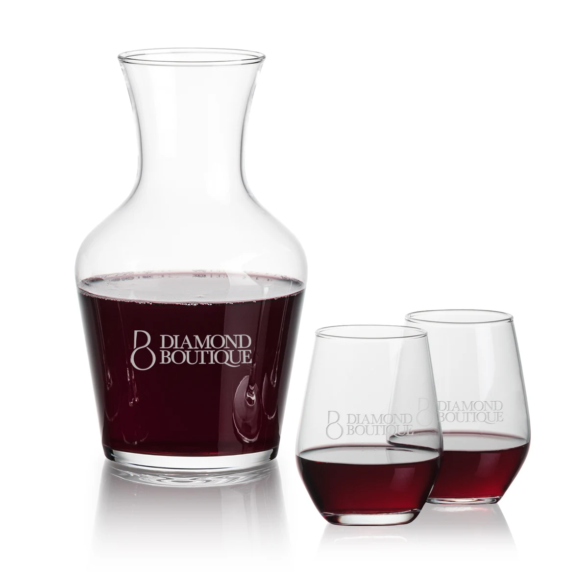 Summit Carafe & Mandelay Stemless Wine Set 1
