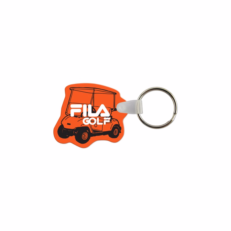 Golf Cart Shaped USA Made Vinyl Keychain