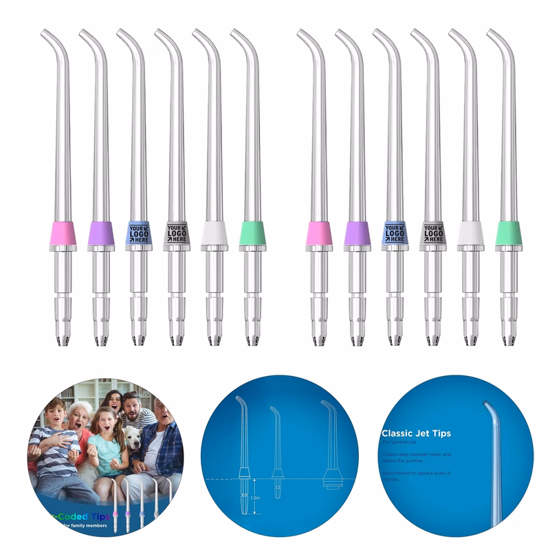 Fit Most Waterpik Water Flosser 6 Pcs Replacement Classic Jet Tips
