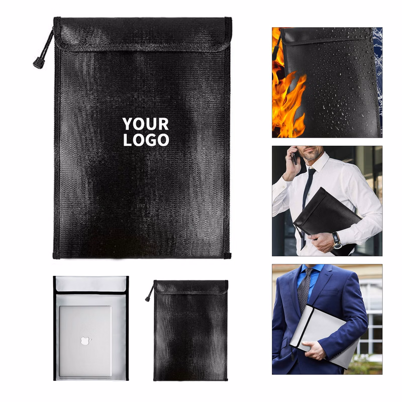 Fire Resistant Document Storage Pouch With Locking Closure