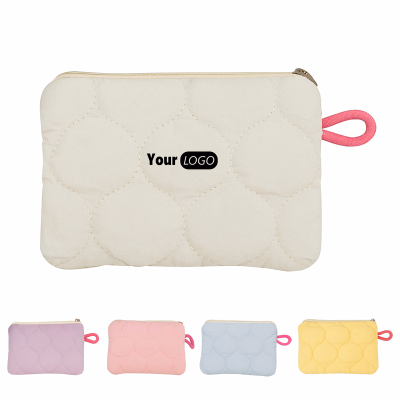 Quilted Zippered Mini Pouch