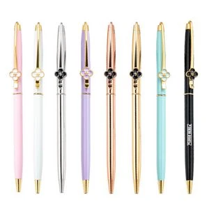 Clover Flower Clip Metal Pen 1