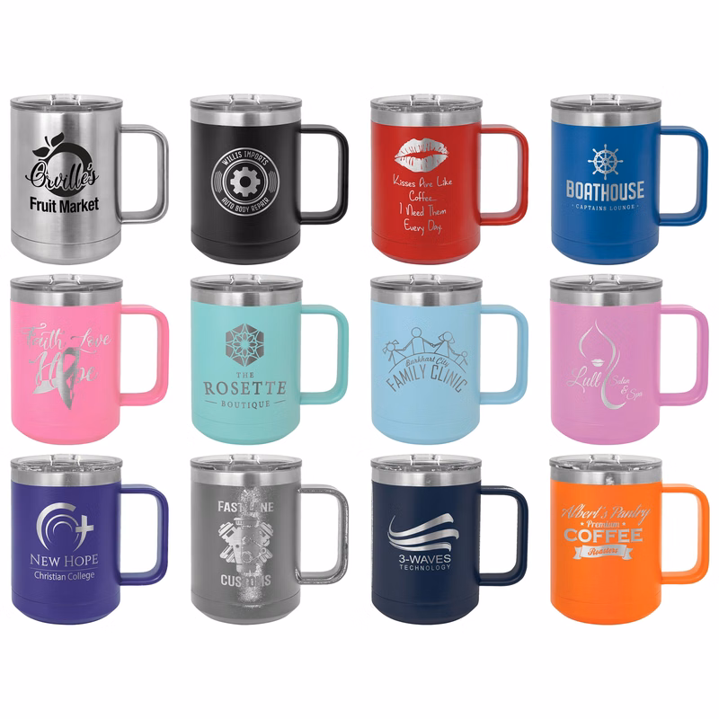Polar Camel 15 oz. Vacuum Insulated Mug with Slider Lid