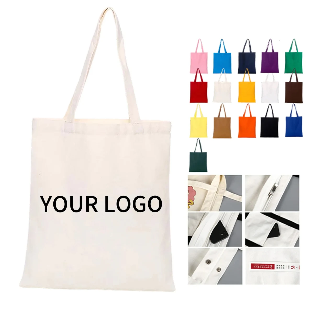 Durable Canvas Tote Bag Washable Reusable 1