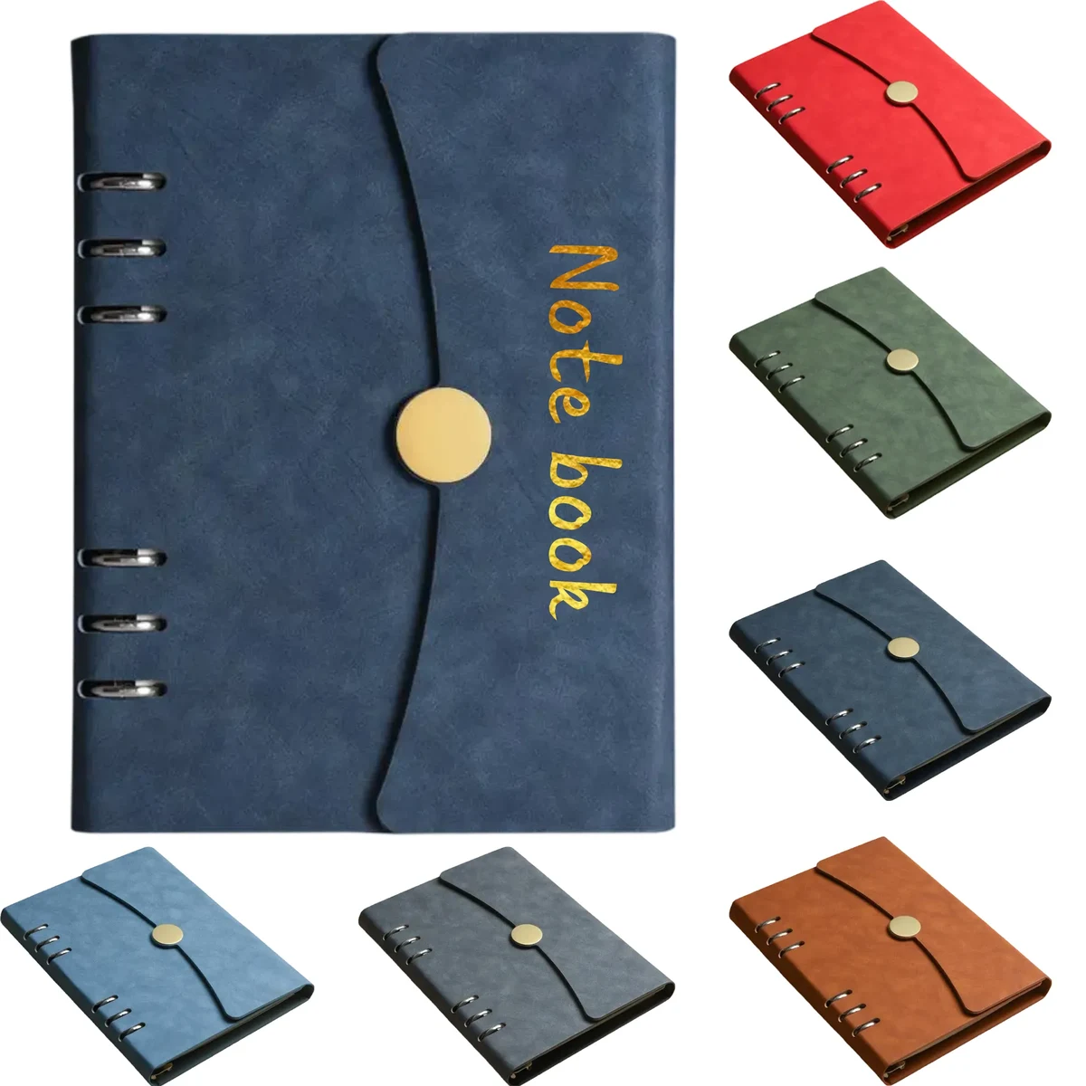 A5 soft leather business ring binder notebook 1