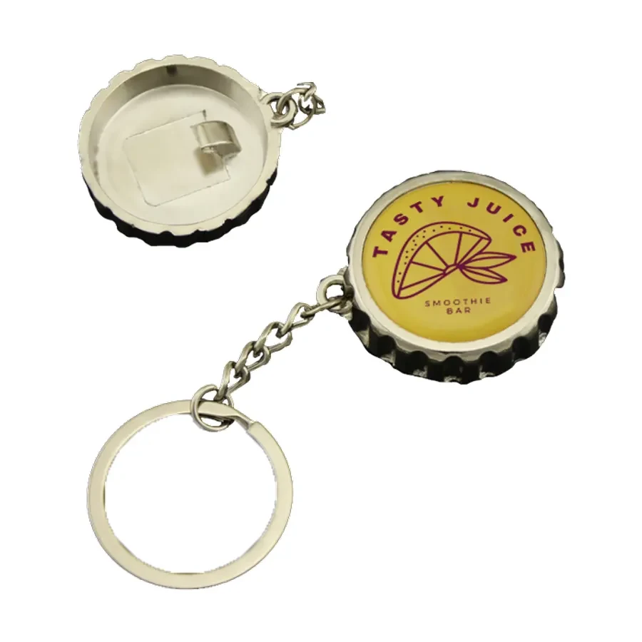 Cap-shaped Bottle Opener Keychain 1