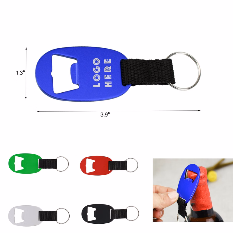 Oval Bottle Opener With Key Ring