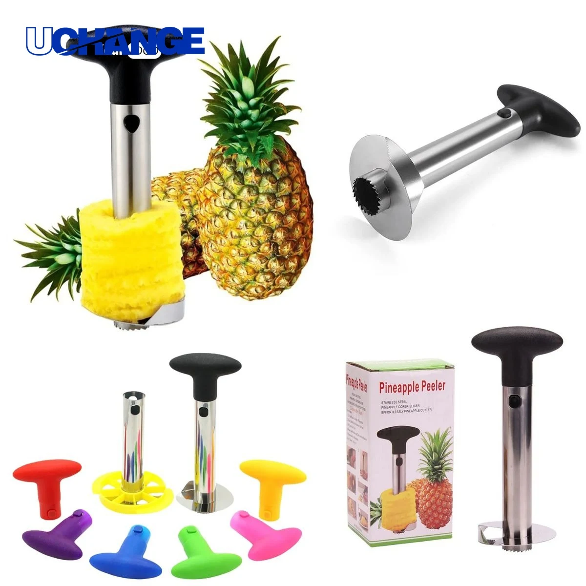 Manual Pineapple Peeler Tool for Kitchen Fruit Prep 1