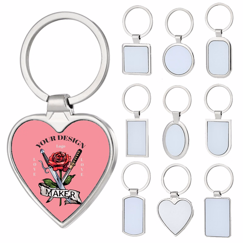 Multi-Shape Custom Metal Keychain ?C 6 Options