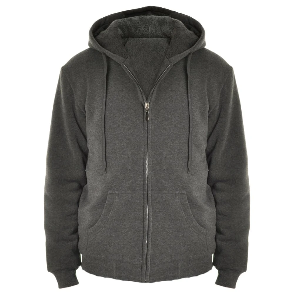 Men's Zip Up Hoodies - Charcoal, custom hoodie or sweatshirt with logo imprint 1