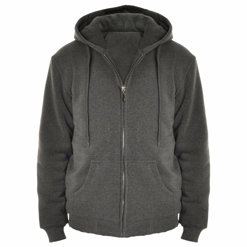 Men's Zip Up Hoodies - Charcoal