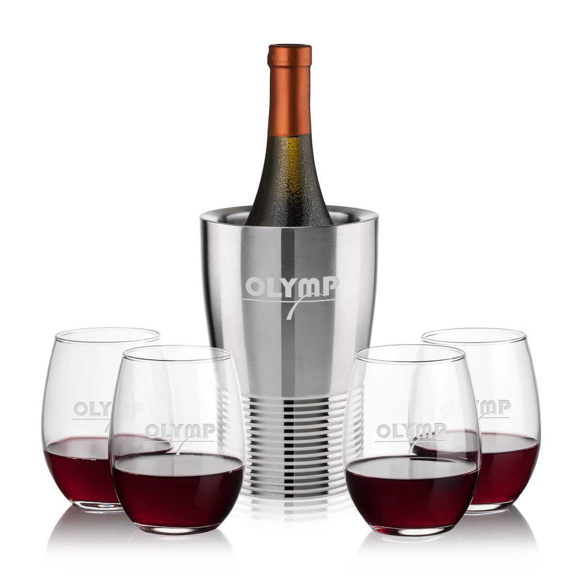 Genoa Wine Cooler & Stanford Stemless Wine Set 1