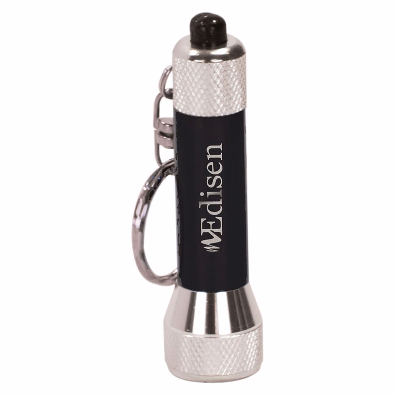 2 3/4" Black 5-LED Flashlight with Keychain
