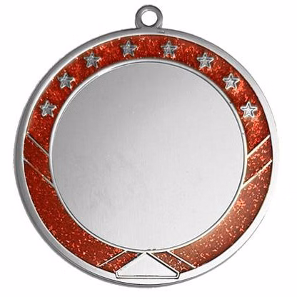Medallion: 2.75" Red Glitter Holder Medal