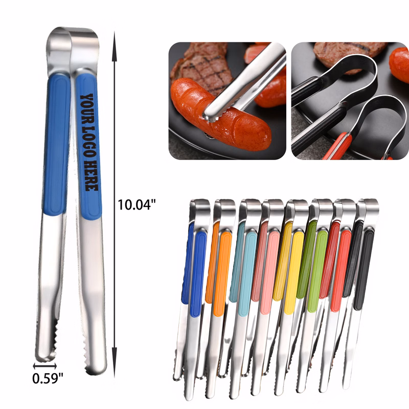 MOQ 50 PCS Durable Thicken Stainless Steel BBQ Food Clamp