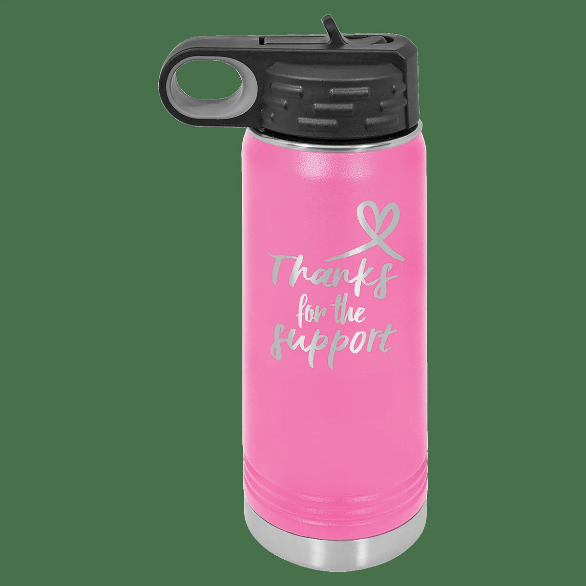 20 oz. Pink Laser Engraved Polar Camel Water Bottles, custom water bottle with logo imprint 1