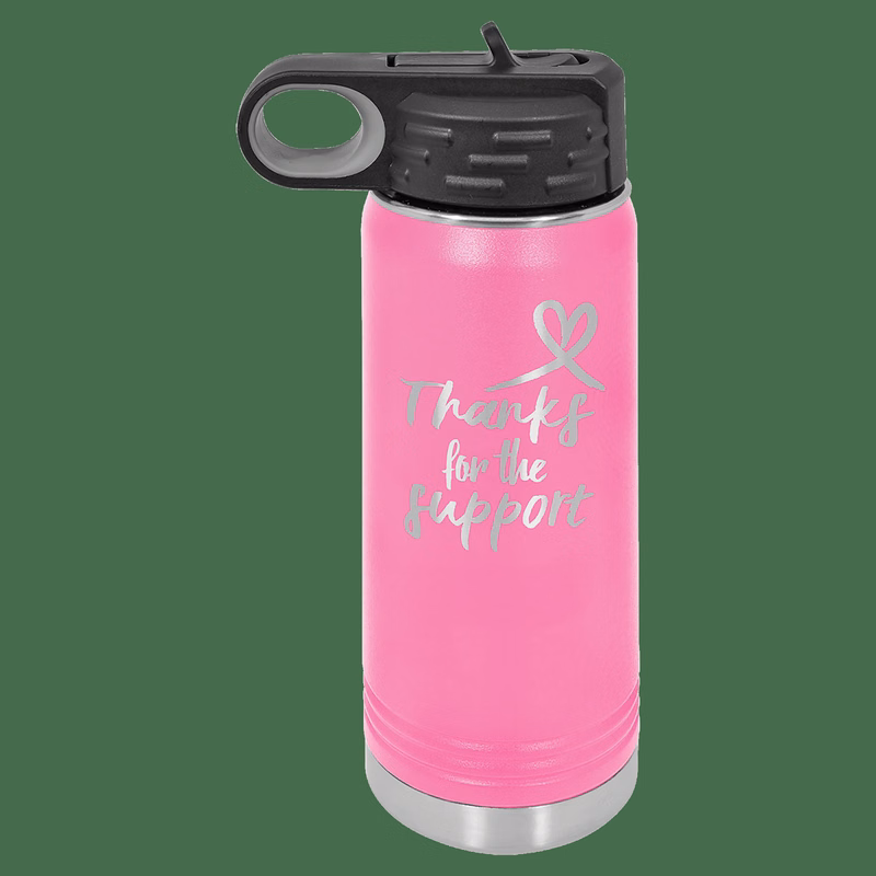 20 oz. Pink Laser Engraved Polar Camel Water Bottles