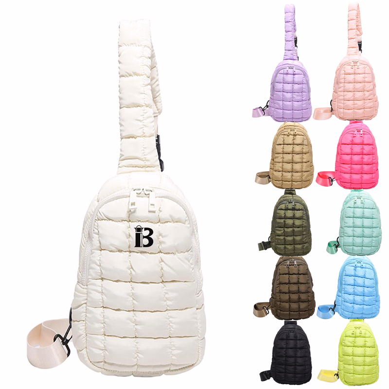 Nylon Waterproof Puffer Sling Bag