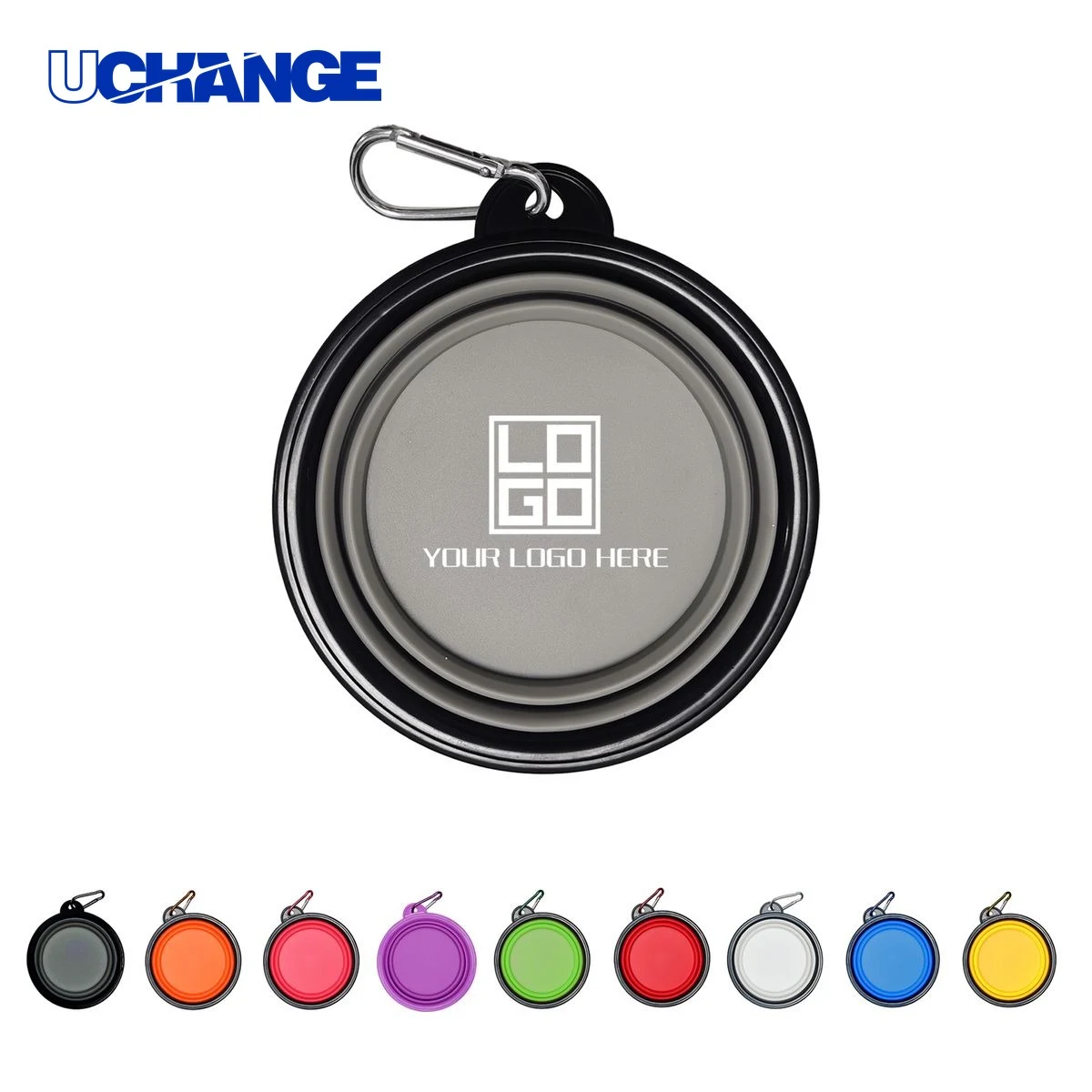 Collapsible Dog Bowl Dish With Carabiner 1