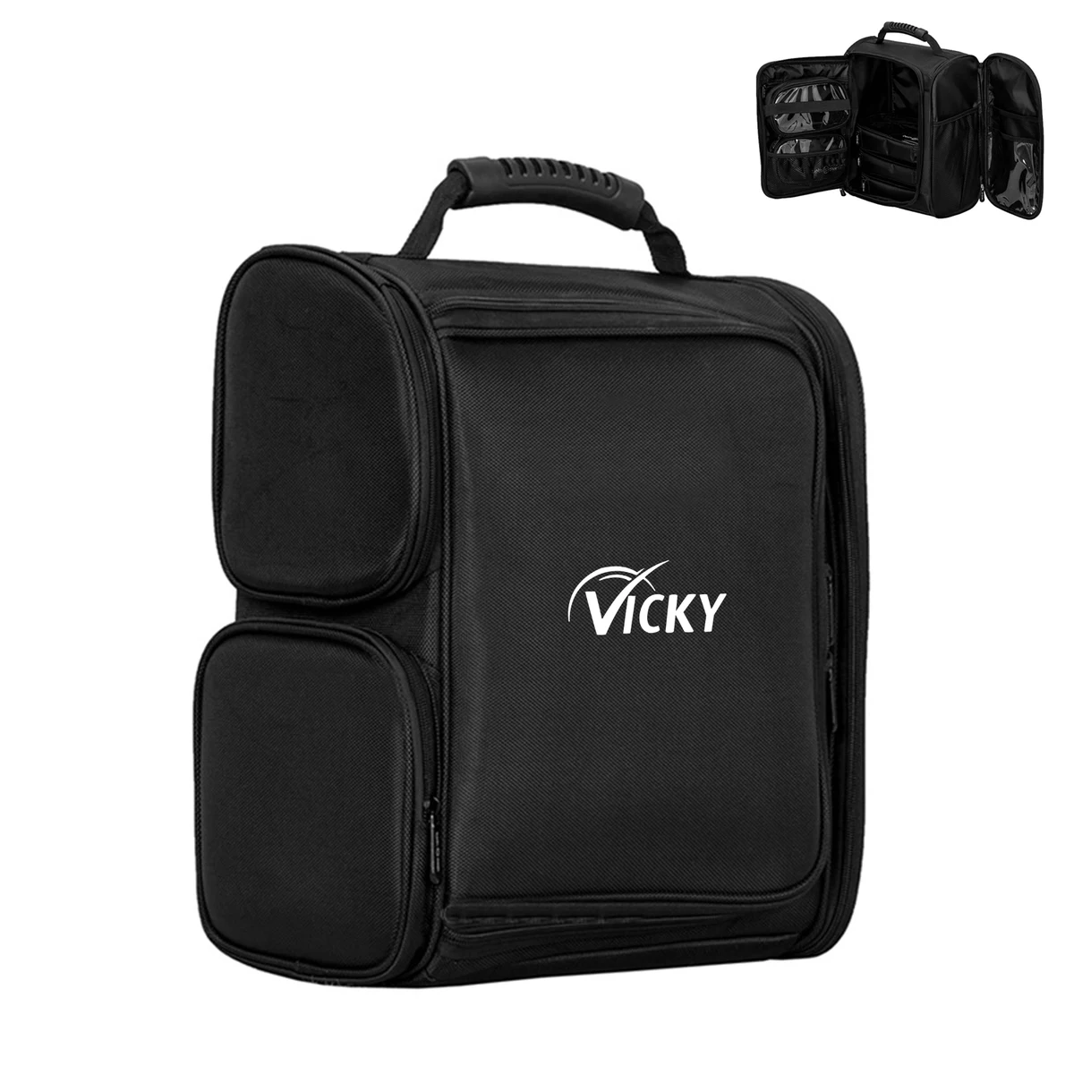 Makeup Backpack W/ Utility Pouch 1