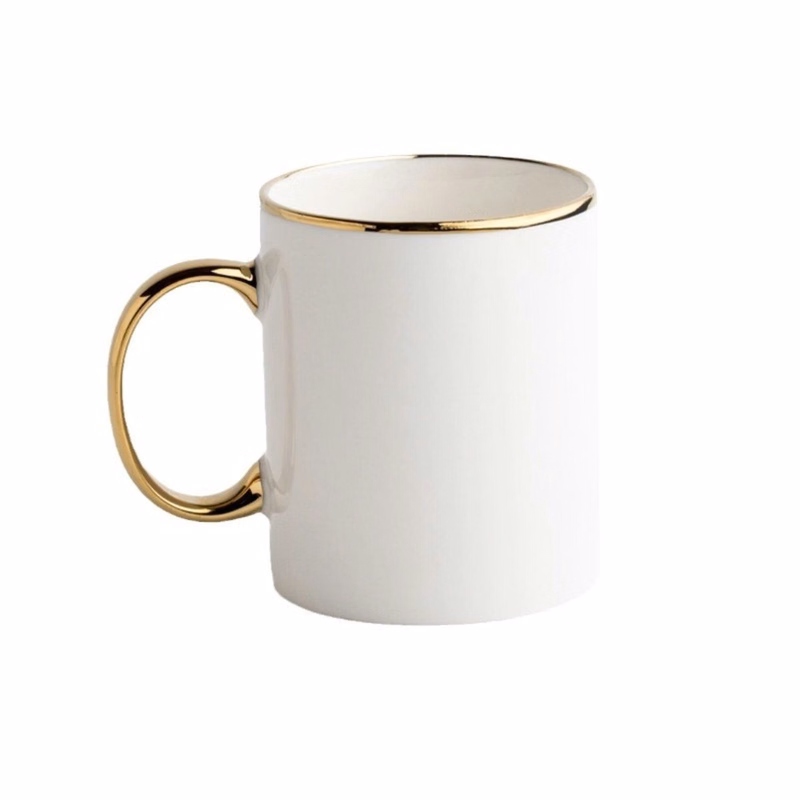 Gold Rim Ceramic Mug